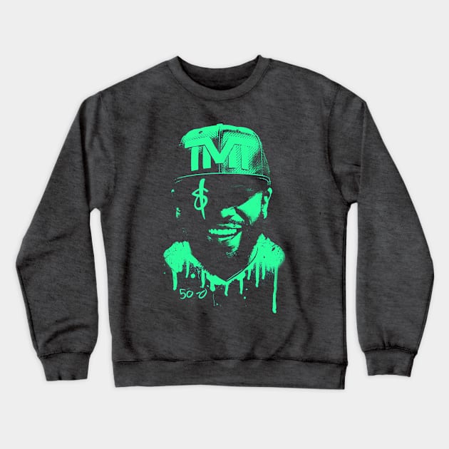 Floyd Money Mayweather Boxing Legend Crewneck Sweatshirt by portraiteam